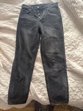 Ksubi Black Straight Leg High-Rise Button-Fly Jeans 100% cotton